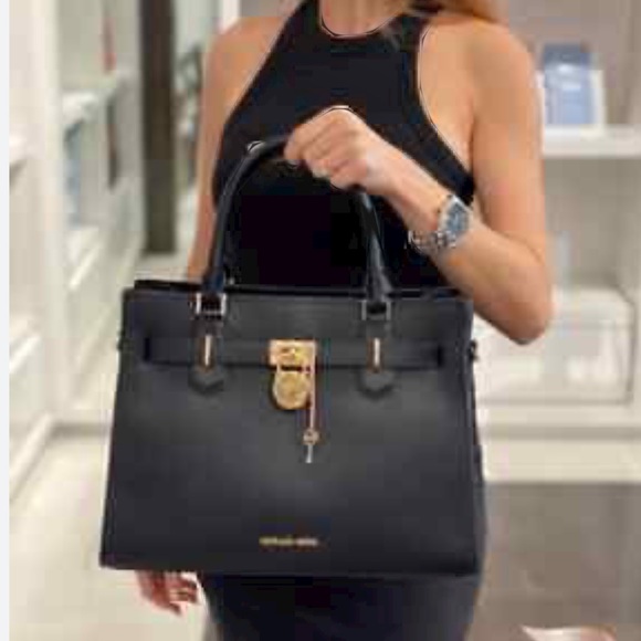 🔥NeW! Michael Kors Hamilton MD leather Satchel - Picture 3 of 10